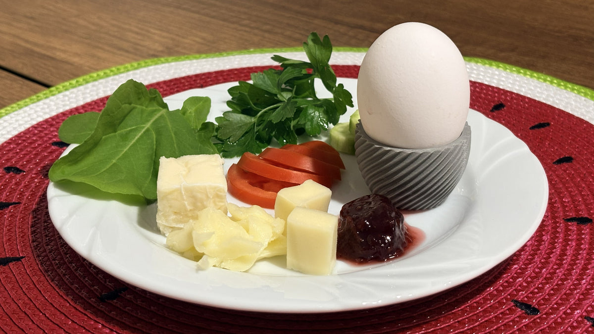 NOVALIT LABS | Helix Geometric Egg Holder | Modern & Minimalist Breakfast Accessories