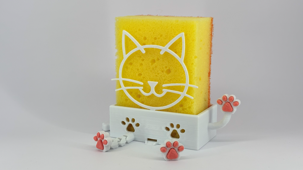NOVALIT LABS | Cat-Themed Hygienic Kitchen Sponge Holder