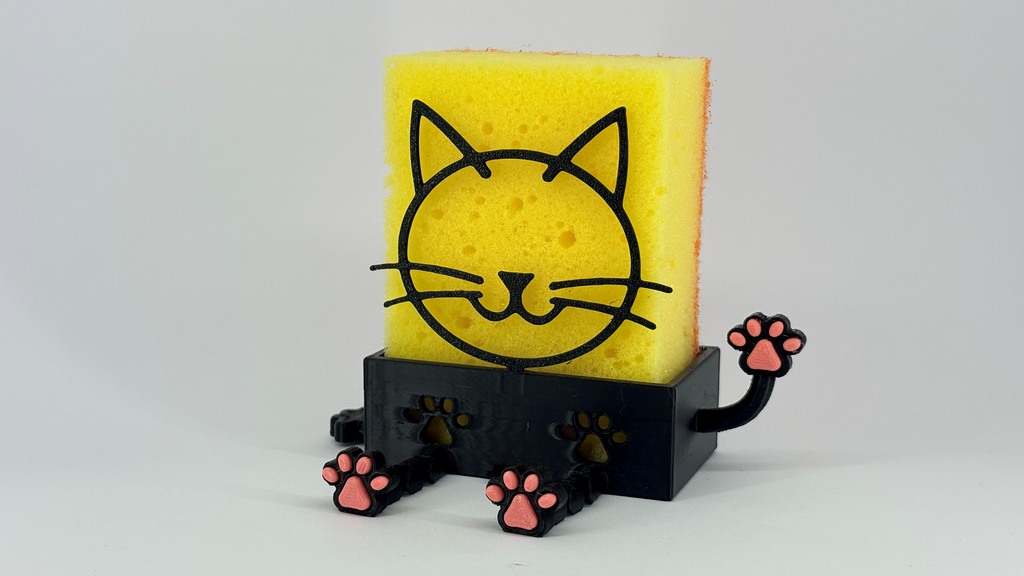 NOVALIT LABS | Cat-Themed Hygienic Kitchen Sponge Holder