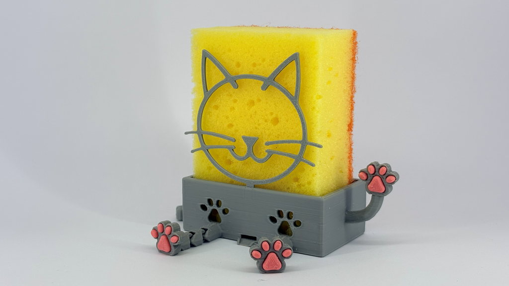 NOVALIT LABS | Cat-Themed Hygienic Kitchen Sponge Holder